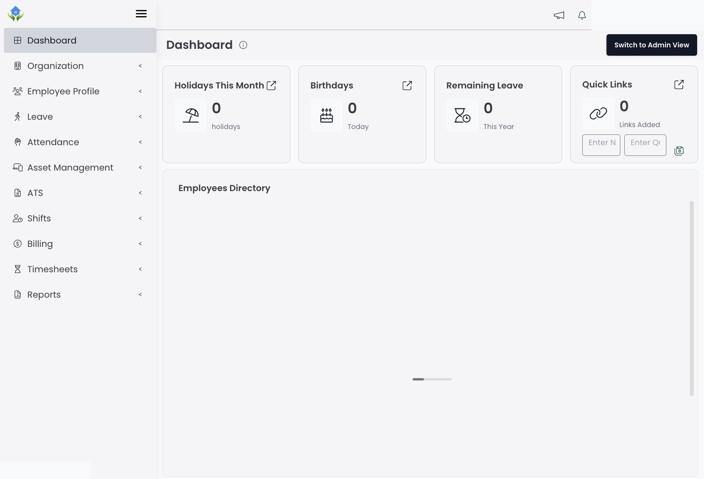 Staafin dashboard preview with employee records, leave, attendance and workforce modules